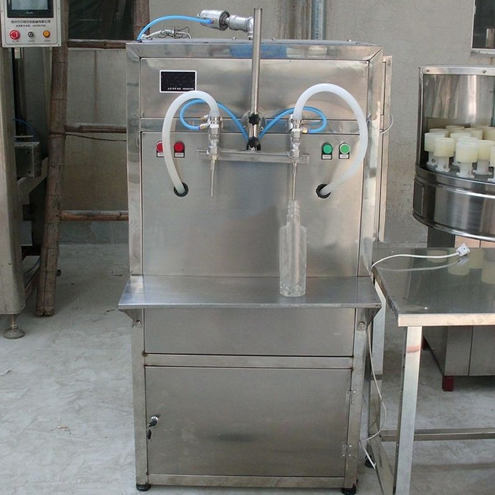 2 heads semi automatic liquid wine olive lub oil filling machines 0.5L-5L2